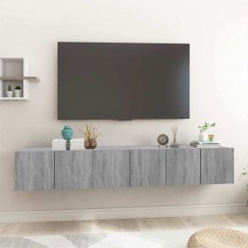 Muebles para TV colgantes 3 uds madera gris Sonoma 60x30x30 cm en Muebles TV | Comprar online en Foru.es