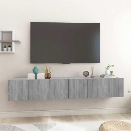 Muebles para TV colgantes 3 uds madera gris Sonoma 60x30x30 cm en Muebles TV | Comprar online en Foru.es