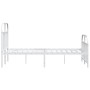 Estructura cama metal con cabecero y estribo blanco 120x190 cm de vidaXL, Camas y somieres - Ref: Foro24-353699, Precio: 100,...