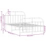 Estructura cama metal con cabecero y estribo blanco 120x190 cm de vidaXL, Camas y somieres - Ref: Foro24-353699, Precio: 100,...