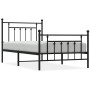Estructura de cama con cabecero y estribo metal negro 100x190cm de vidaXL, Camas y somieres - Ref: Foro24-353549, Precio: 94,...