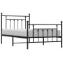 Estructura de cama con cabecero y estribo metal negro 100x190cm de vidaXL, Camas y somieres - Ref: Foro24-353549, Precio: 94,...