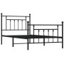 Estructura de cama con cabecero y estribo metal negro 100x190cm de vidaXL, Camas y somieres - Ref: Foro24-353549, Precio: 94,...