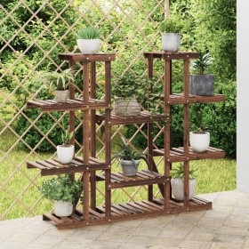 Soporte para flores madera maciza de abeto 110x25x110,5 cm de vidaXL, Soportes para macetas - Ref: Foro24-362857, Precio: 66,...