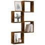 Estantes cubo de pared 4 unidades roble ahumado 30x15x30 cm en Estanterías | Comprar online en Foru.es