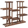 Soporte para flores madera maciza de abeto 110x25x110,5 cm de vidaXL, Soportes para macetas - Ref: Foro24-362857, Precio: 66,...