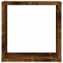 Estantes cubo de pared 4 unidades roble ahumado 30x15x30 cm en Estanterías | Comprar online en Foru.es