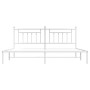 Estructura de cama con cabecero metal blanca 200x200 cm de vidaXL, Camas y somieres - Ref: Foro24-353593, Precio: 108,39 €, D...