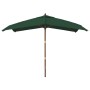 Sombrilla de jardín con poste de madera verde 300x300x273 cm de vidaXL, Sombrillas - Ref: Foro24-363192, Precio: 82,69 €, Des...