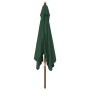 Sombrilla de jardín con poste de madera verde 300x300x273 cm de vidaXL, Sombrillas - Ref: Foro24-363192, Precio: 82,69 €, Des...