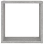 Estantes cubo de pared 2 unidades gris sonoma 30x15x30 cm en Estanterías | Comprar online en Foru.es