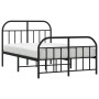 Estructura de cama cabecero y estribo metal negro 120x200 cm de vidaXL, Camas y somieres - Ref: Foro24-353651, Precio: 113,52...