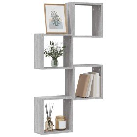 Estantes cubo de pared 4 unidades gris sonoma 30x15x30 cm en Estanterías | Comprar online en Foru.es