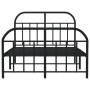 Estructura de cama cabecero y estribo metal negro 120x200 cm de vidaXL, Camas y somieres - Ref: Foro24-353651, Precio: 113,52...