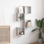 Estantes cubo de pared 4 unidades gris sonoma 30x15x30 cm en Estanterías | Comprar online en Foru.es