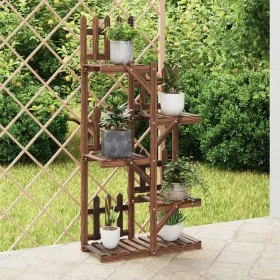 Soporte para flores madera maciza de abeto 60x25x130 cm de vidaXL, Soportes para macetas - Ref: Foro24-362873, Precio: 50,29 ...