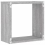Estantes cubo de pared 6 unidades gris sonoma 30x15x30 cm en Estanterías | Comprar online en Foru.es