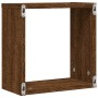 Estantes cubo de pared 2 unidades roble marrón 30x15x30 cm en Estanterías | Comprar online en Foru.es