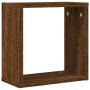 Estantes cubo de pared 6 unidades roble marrón 30x15x30 cm en Estanterías | Comprar online en Foru.es