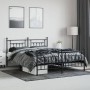 Estructura de cama cabecero y estribo metal negro 183x213cm de vidaXL, Camas y somieres - Ref: Foro24-353560, Precio: 134,35 ...