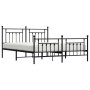 Estructura de cama cabecero y estribo metal negro 183x213cm de vidaXL, Camas y somieres - Ref: Foro24-353560, Precio: 134,35 ...
