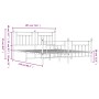 Estructura de cama cabecero y estribo metal negro 183x213cm de vidaXL, Camas y somieres - Ref: Foro24-353560, Precio: 134,35 ...
