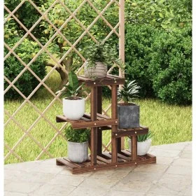 Soporte para flores madera maciza de abeto 58x25x51 cm de vidaXL, Soportes para macetas - Ref: Foro24-362869, Precio: 30,75 €...
