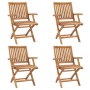 Sillas de jardín plegables 4 unidades madera maciza de teca en Sillas de jardín | Comprar online en Foru.es