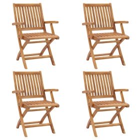 Sillas de jardín plegables 4 unidades madera maciza de teca en Sillas de jardín | Comprar online en Foru.es