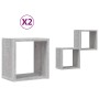 Estanterías de pared 2 pcs Gris 26 x 15 x 26 cm en Estanterías | Comprar online en Foru.es