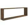 Estante cúbico de pared 2 uds madera roble ahumado 100x15x30cm en Estanterías | Comprar online en Foru.es