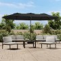 Sombrilla doble negro 449x245 cm de vidaXL, Sombrillas - Ref: Foro24-362951, Precio: 207,61 €, Descuento: %