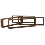 Estante cúbico de pared 4 uds madera roble ahumado 100x15x30cm en Estanterías | Comprar online en Foru.es