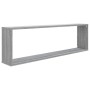 Estante cubo pared 2 uds contrachapada gris Sonoma 100x15x30 cm en Estanterías | Comprar online en Foru.es
