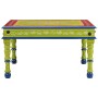 Mesa de centro madera maciza de mango verde pintada a mano de vidaXL, Mesas de centro - Ref: Foro24-353764, Precio: 65,76 €, ...