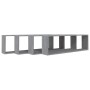 Estante cubo pared 4 uds contrachapada gris Sonoma 100x15x30 cm en Estanterías | Comprar online en Foru.es