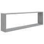 Estante cubo pared 4 uds contrachapada gris Sonoma 100x15x30 cm en Estanterías | Comprar online en Foru.es