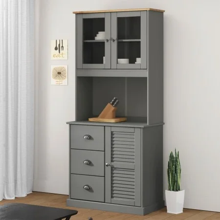 VIGO dressing table top cabinet gray pine wood 78x30x100 cm by vidaXL, Sideboards - Ref: Foro24-353207, Price: 154,84 €, Disc...