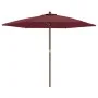 Sombrilla de jardín con poste de madera rojo burdeos 299x240 cm de vidaXL, Sombrillas - Ref: Foro24-363171, Precio: 73,83 €, ...