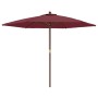 Sombrilla de jardín con poste de madera rojo burdeos 299x240 cm de vidaXL, Sombrillas - Ref: Foro24-363171, Precio: 80,80 €, ...