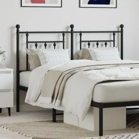 Black metal headboard 135 cm by vidaXL, Headboards and footboards - Ref: Foro24-353569, Price: 47,02 €, Discount: %