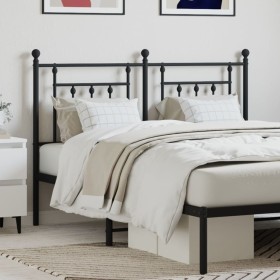 Cabecero de metal negro 135 cm de vidaXL, Cabeceros y pies de cama - Ref: Foro24-353569, Precio: 47,88 €, Descuento: %