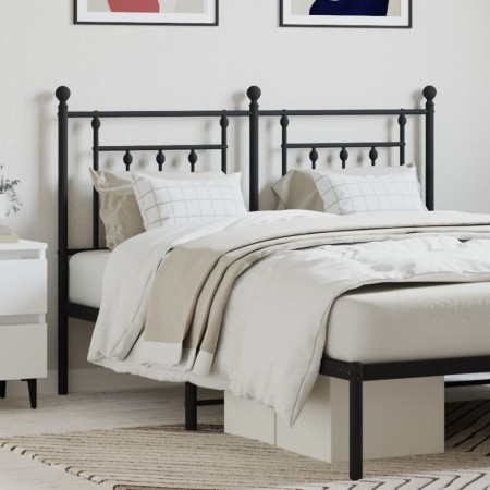 Cabecero de metal negro 135 cm de vidaXL, Cabeceros y pies de cama - Ref: Foro24-353569, Precio: 47,88 €, Descuento: %