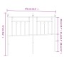 Cabecero de metal negro 135 cm de vidaXL, Cabeceros y pies de cama - Ref: Foro24-353569, Precio: 47,88 €, Descuento: %