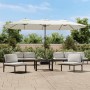 Sombrilla doble blanco arena 449x245 cm de vidaXL, Sombrillas - Ref: Foro24-362945, Precio: 186,52 €, Descuento: %
