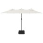 Sombrilla doble blanco arena 449x245 cm de vidaXL, Sombrillas - Ref: Foro24-362945, Precio: 186,52 €, Descuento: %