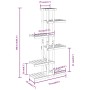 Soporte para flores de madera maciza abeto 75x25x140,5 cm de vidaXL, Soportes para macetas - Ref: Foro24-362865, Precio: 60,6...