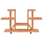 Soporte para flores con ruedas madera maciza abeto 110x25x78 cm de vidaXL, Soportes para macetas - Ref: Foro24-362856, Precio...
