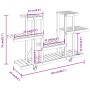 Soporte para flores con ruedas madera maciza abeto 110x25x78 cm de vidaXL, Soportes para macetas - Ref: Foro24-362856, Precio...
