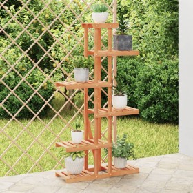 Soporte para flores de madera maciza abeto 75x25x140,5 cm de vidaXL, Soportes para macetas - Ref: Foro24-362866, Precio: 53,3...
